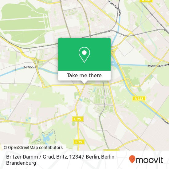 Britzer Damm / Grad, Britz, 12347 Berlin map