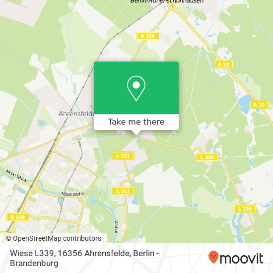 Карта Wiese L339, 16356 Ahrensfelde
