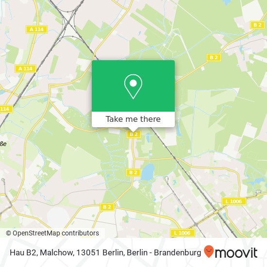 Hau B2, Malchow, 13051 Berlin map