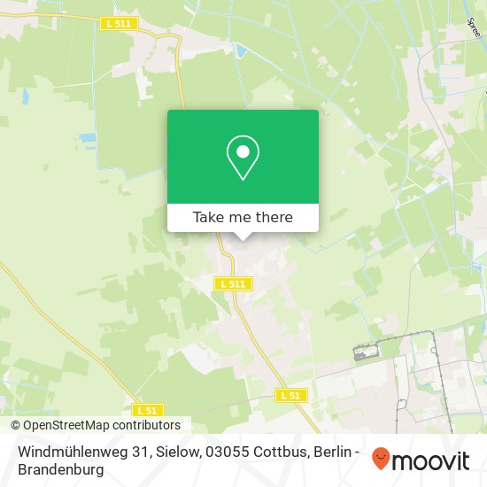 Windmühlenweg 31, Sielow, 03055 Cottbus map