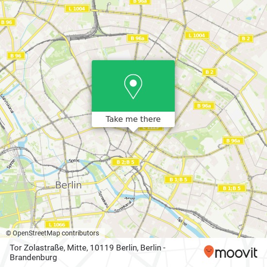 Tor Zolastraße, Mitte, 10119 Berlin map