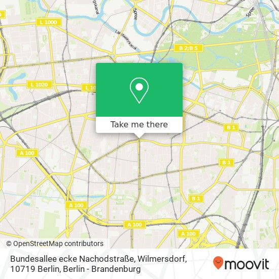 Bundesallee ecke Nachodstraße, Wilmersdorf, 10719 Berlin map