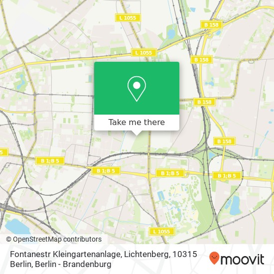 Fontanestr Kleingartenanlage, Lichtenberg, 10315 Berlin map