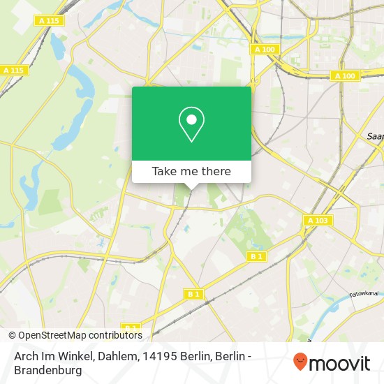 Карта Arch Im Winkel, Dahlem, 14195 Berlin