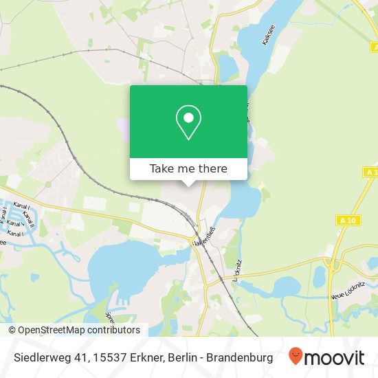 Карта Siedlerweg 41, 15537 Erkner