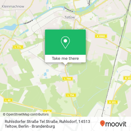 Ruhlsdorfer Straße Tel Straße, Ruhlsdorf, 14513 Teltow map