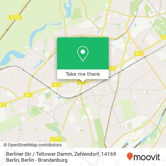 Berliner Str / Teltower Damm, Zehlendorf, 14169 Berlin map