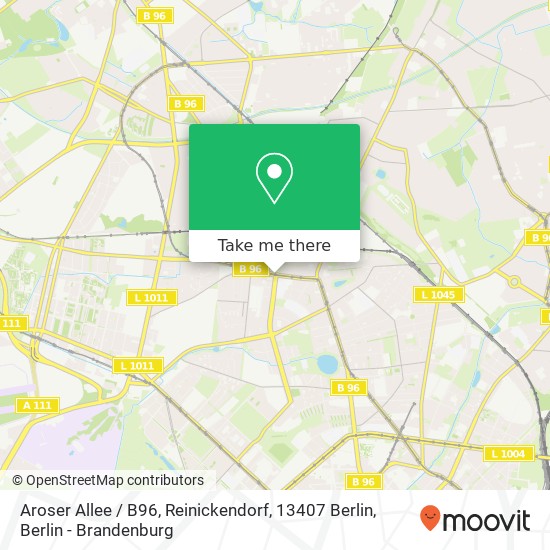 Aroser Allee / B96, Reinickendorf, 13407 Berlin map