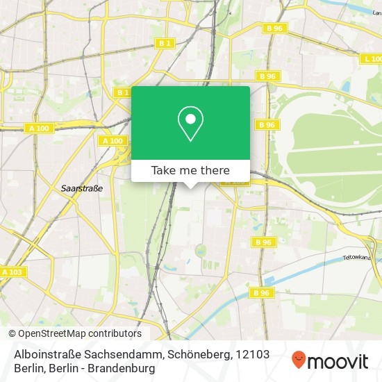 Alboinstraße Sachsendamm, Schöneberg, 12103 Berlin map