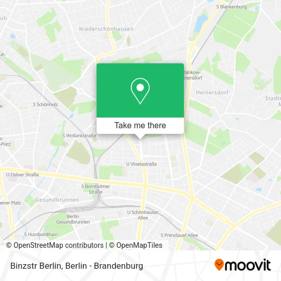Карта Binzstr Berlin