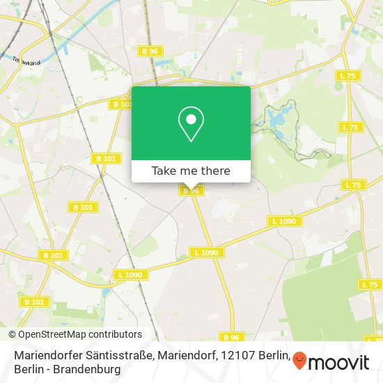 Mariendorfer Säntisstraße, Mariendorf, 12107 Berlin map