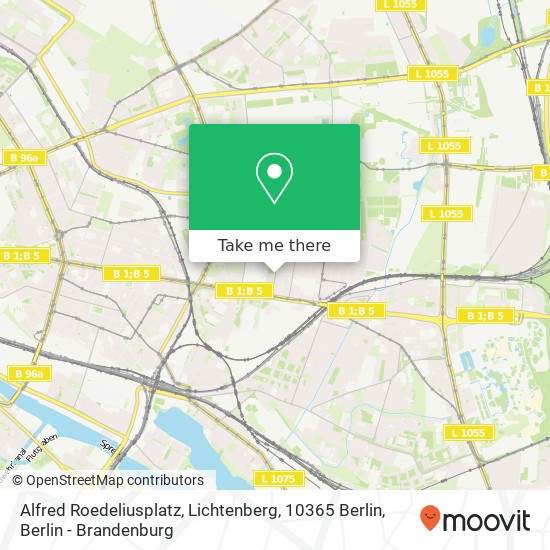 Alfred Roedeliusplatz, Lichtenberg, 10365 Berlin map