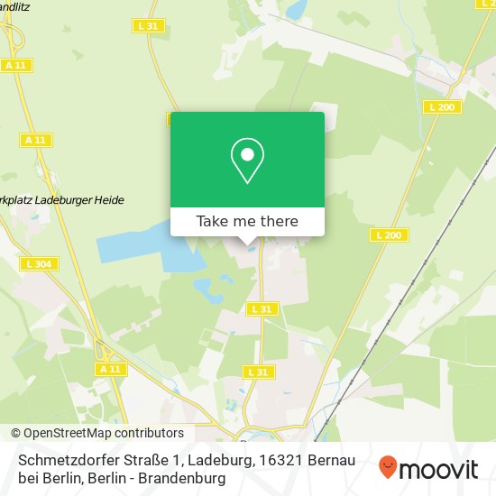 Schmetzdorfer Straße 1, Ladeburg, 16321 Bernau bei Berlin map