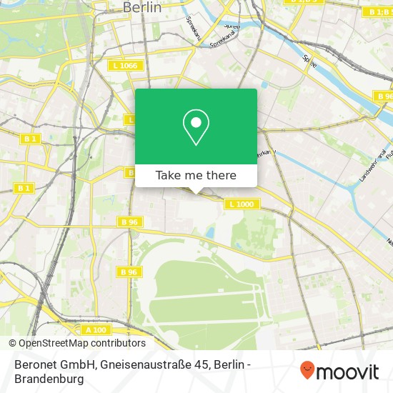 Карта Beronet GmbH, Gneisenaustraße 45