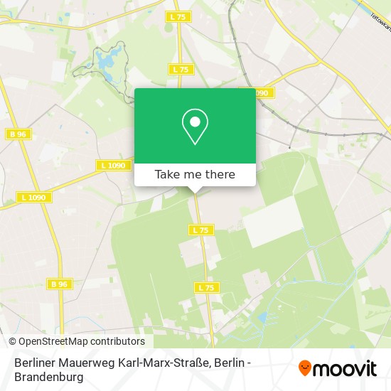 Berliner Mauerweg Karl-Marx-Straße map