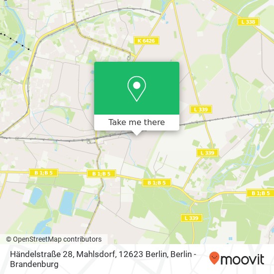 Händelstraße 28, Mahlsdorf, 12623 Berlin map