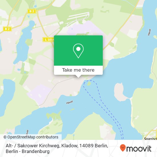 Карта Alt- / Sakrower Kirchweg, Kladow, 14089 Berlin