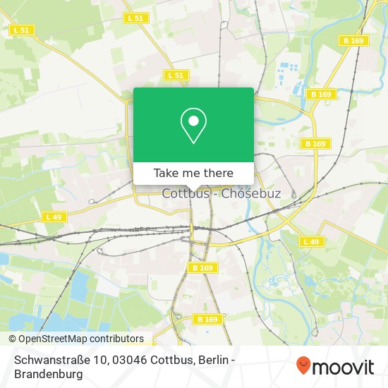 Schwanstraße 10, 03046 Cottbus map