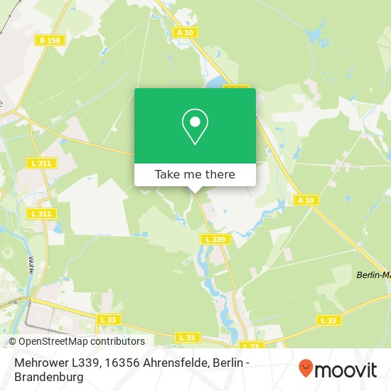 Mehrower L339, 16356 Ahrensfelde map