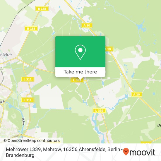 Mehrower L339, Mehrow, 16356 Ahrensfelde map