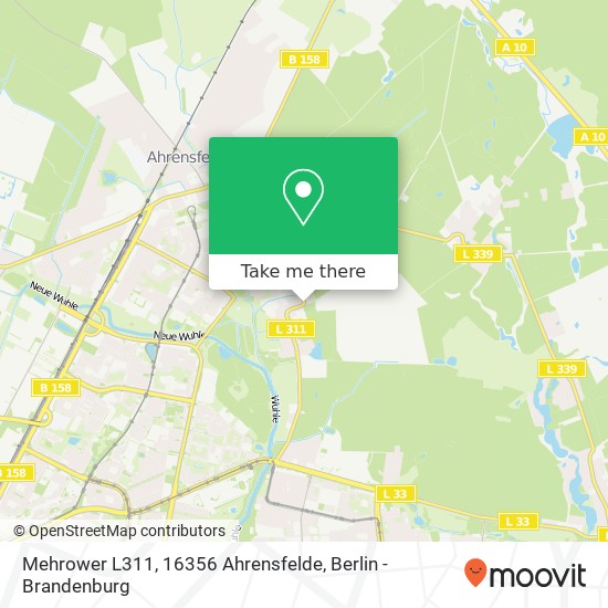 Карта Mehrower L311, 16356 Ahrensfelde