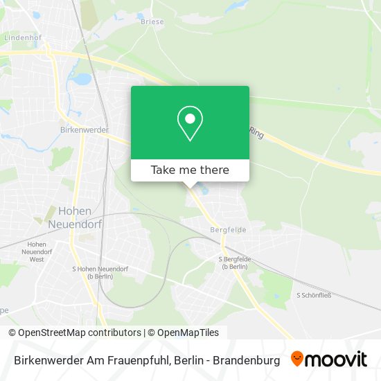 Birkenwerder Am Frauenpfuhl map