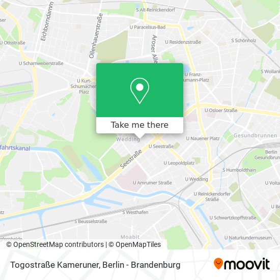 Togostraße Kameruner map