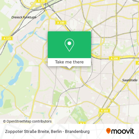 Карта Zoppoter Straße Breite