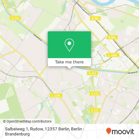 Карта Salbeiweg 1, Rudow, 12357 Berlin