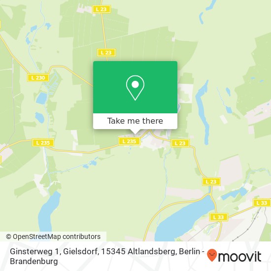 Ginsterweg 1, Gielsdorf, 15345 Altlandsberg map