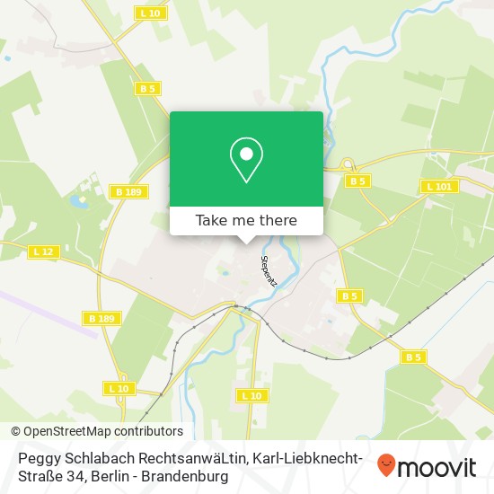 Карта Peggy Schlabach RechtsanwäLtin, Karl-Liebknecht-Straße 34