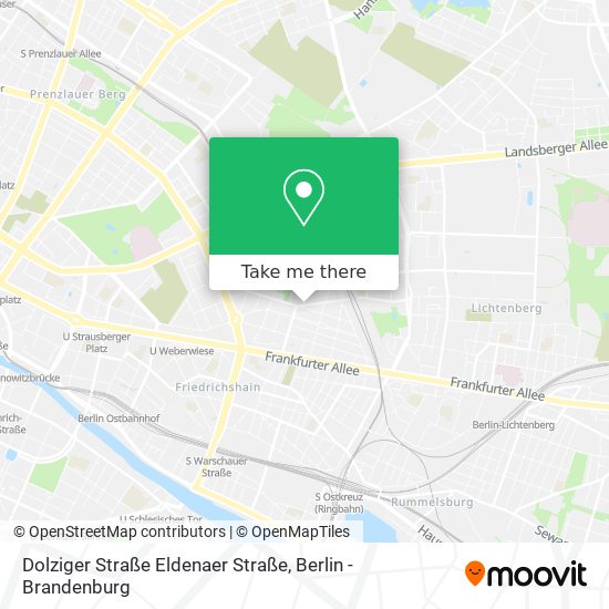 Карта Dolziger Straße Eldenaer Straße