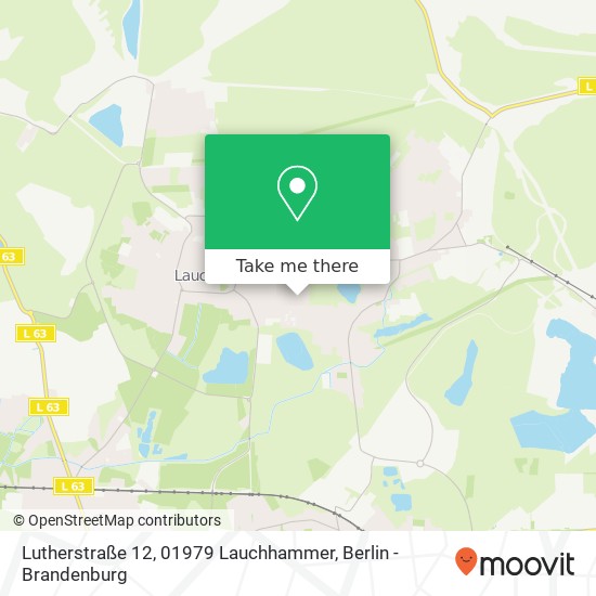 Карта Lutherstraße 12, 01979 Lauchhammer