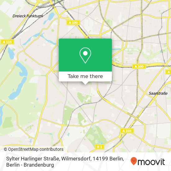 Карта Sylter Harlinger Straße, Wilmersdorf, 14199 Berlin