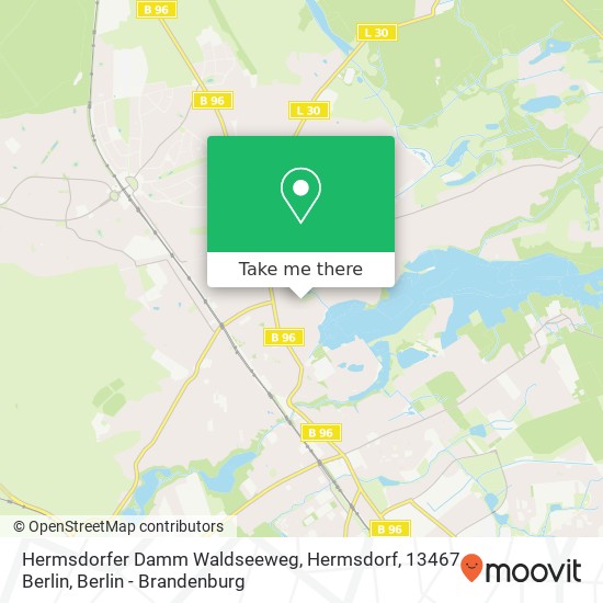 Hermsdorfer Damm Waldseeweg, Hermsdorf, 13467 Berlin map