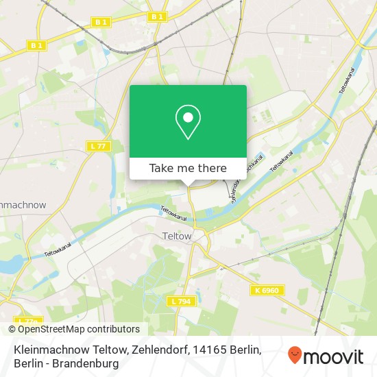 Kleinmachnow Teltow, Zehlendorf, 14165 Berlin map