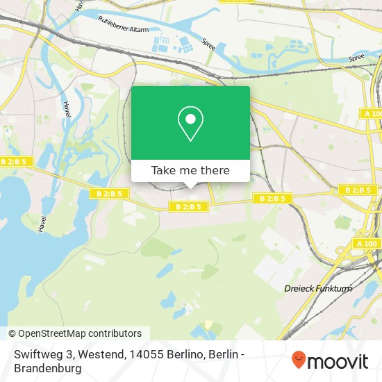 Карта Swiftweg 3, Westend, 14055 Berlino