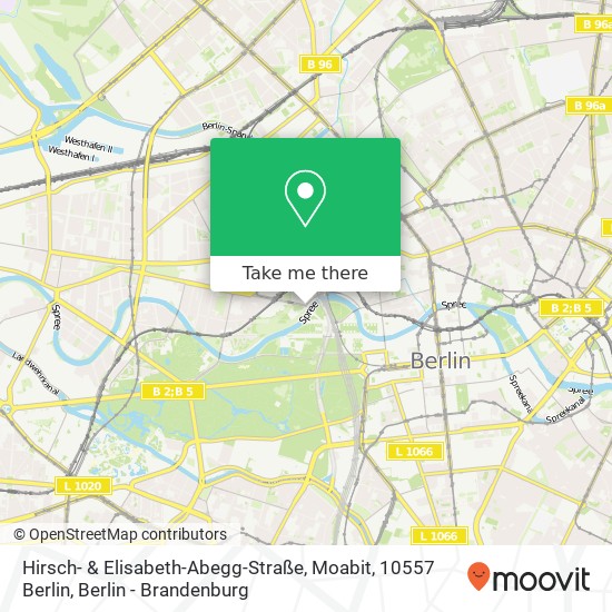 Карта Hirsch- & Elisabeth-Abegg-Straße, Moabit, 10557 Berlin
