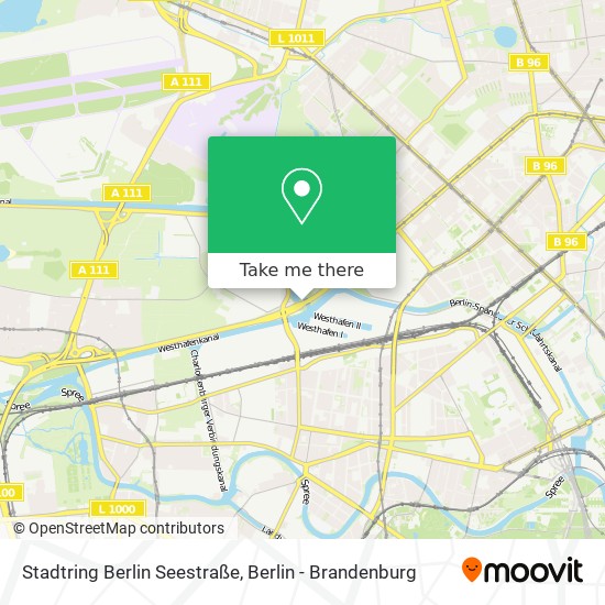 Карта Stadtring Berlin Seestraße