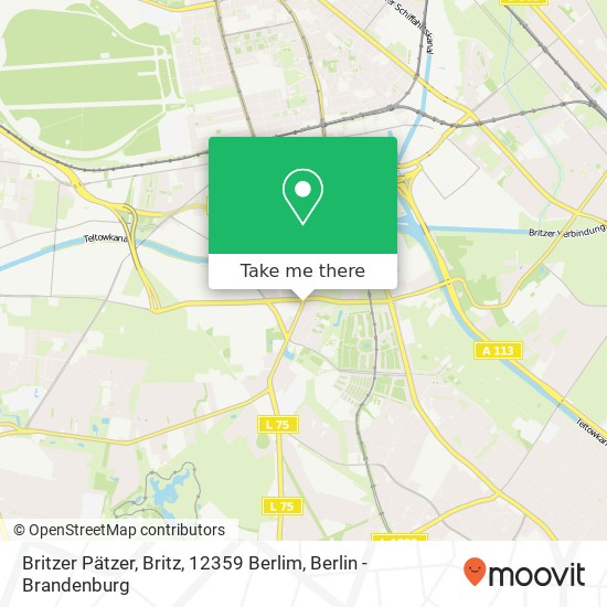 Карта Britzer Pätzer, Britz, 12359 Berlim
