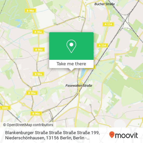 Blankenburger Straße Straße Straße Straße 199, Niederschönhausen, 13156 Berlin map