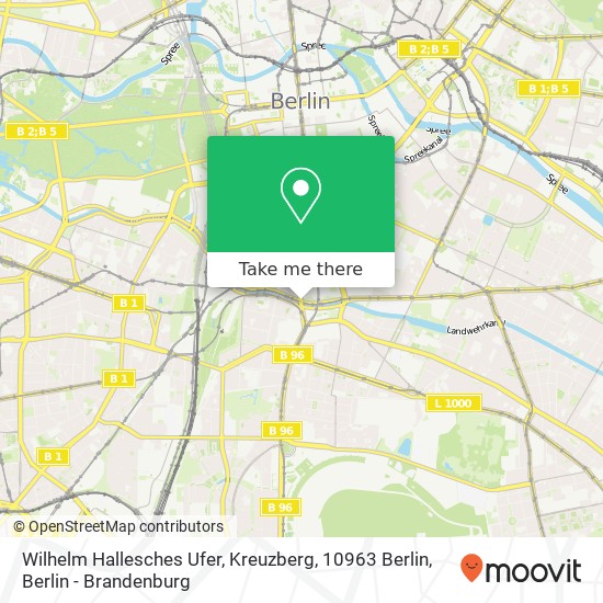 Wilhelm Hallesches Ufer, Kreuzberg, 10963 Berlin map