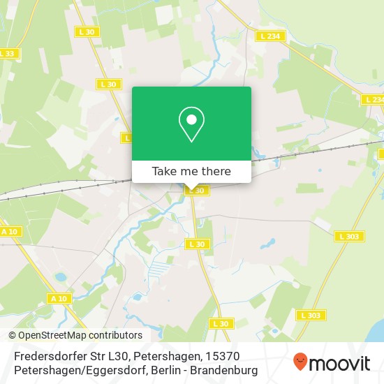 Карта Fredersdorfer Str L30, Petershagen, 15370 Petershagen / Eggersdorf