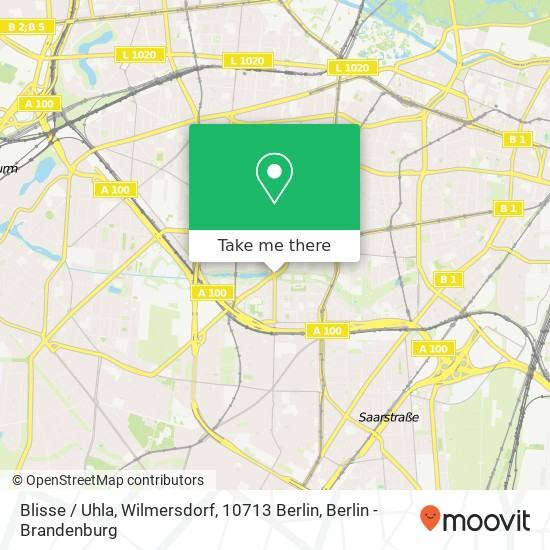 Карта Blisse / Uhla, Wilmersdorf, 10713 Berlin