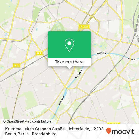 Krumme Lukas-Cranach-Straße, Lichterfelde, 12203 Berlin map