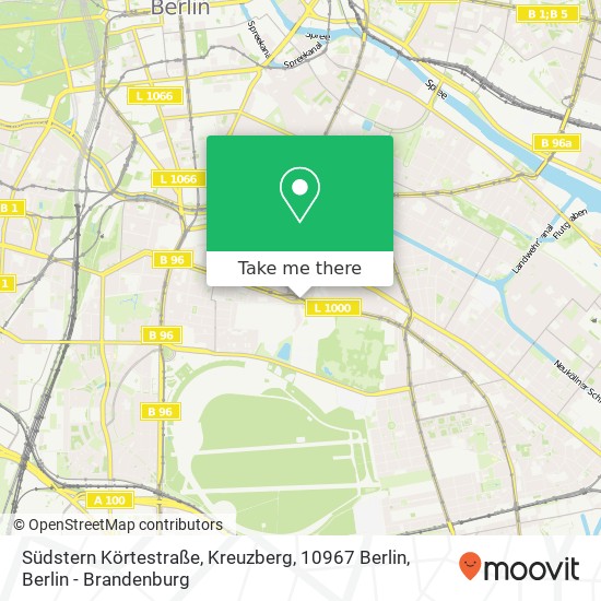 Карта Südstern Körtestraße, Kreuzberg, 10967 Berlin