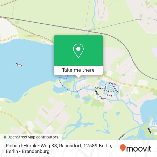 Карта Richard-Hörnke-Weg 33, Rahnsdorf, 12589 Berlin