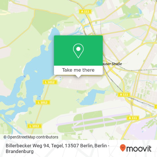 Billerbecker Weg 94, Tegel, 13507 Berlin map