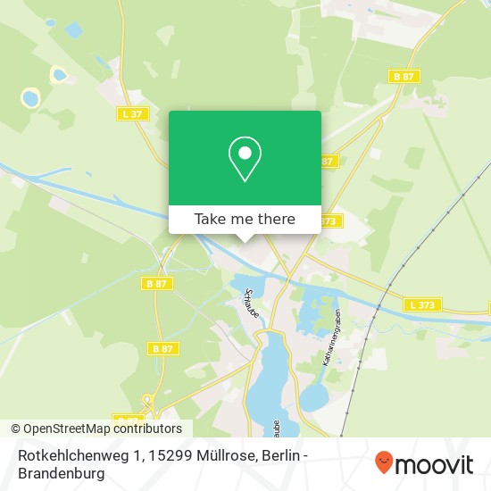Карта Rotkehlchenweg 1, 15299 Müllrose
