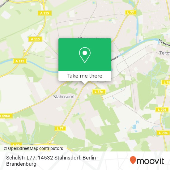 Карта Schulstr L77, 14532 Stahnsdorf